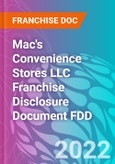 Mac's Convenience Stores LLC Franchise Disclosure Document FDD- Product Image