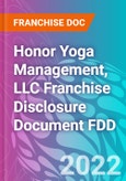 Honor Yoga Management, LLC Franchise Disclosure Document FDD- Product Image