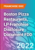 Boston Pizza Restaurants, LP Franchise Disclosure Document FDD- Product Image
