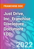 Just Drive, Inc. Franchise Disclosure Document FDD- Product Image