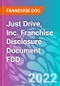 Just Drive, Inc. Franchise Disclosure Document FDD - Product Thumbnail Image