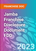 Jamba Franchise Disclosure Document FDD- Product Image