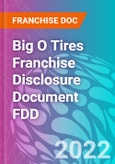 Big O Tires Franchise Disclosure Document FDD- Product Image