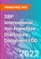 SBP International, Inc. Franchise Disclosure Document FDD - Product Thumbnail Image