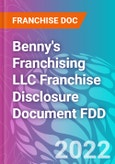 Benny's Franchising LLC Franchise Disclosure Document FDD- Product Image