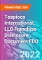 Teapioca International, LLC Franchise Disclosure Document FDD - Product Thumbnail Image