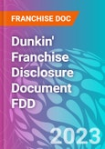Dunkin' Franchise Disclosure Document FDD- Product Image