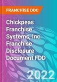 Chickpeas Franchise Systems, Inc. Franchise Disclosure Document FDD- Product Image