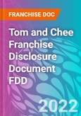 Tom and Chee Franchise Disclosure Document FDD- Product Image