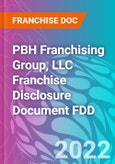 PBH Franchising Group, LLC Franchise Disclosure Document FDD- Product Image