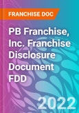 PB Franchise, Inc. Franchise Disclosure Document FDD- Product Image