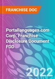 Portallanguages.com Corp. Franchise Disclosure Document FDD- Product Image