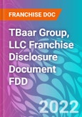 TBaar Group, LLC Franchise Disclosure Document FDD- Product Image