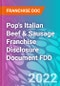 Pop's Italian Beef & Sausage Franchise Disclosure Document FDD - Product Thumbnail Image