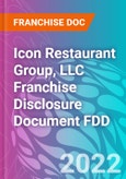 Icon Restaurant Group, LLC Franchise Disclosure Document FDD- Product Image