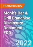 Monk's Bar & Grill Franchise Disclosure Document FDD- Product Image