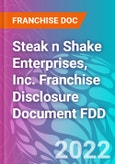 Steak n Shake Enterprises, Inc. Franchise Disclosure Document FDD- Product Image