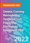 Owens Corning Remodeling Systems, LLC Franchise Disclosure Document FDD - Product Thumbnail Image