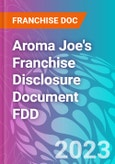 Aroma Joe's Franchise Disclosure Document FDD- Product Image