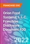 Orion Food Systems, L.L.C. Franchise Disclosure Document FDD - Product Thumbnail Image