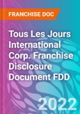 Tous Les Jours International Corp. Franchise Disclosure Document FDD- Product Image