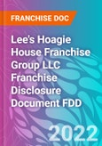 Lee's Hoagie House Franchise Group LLC Franchise Disclosure Document FDD- Product Image