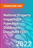 National Property Inspections Franchise Disclosure Document FDD- Product Image