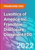 Luxottica of America Inc. Franchise Disclosure Document FDD- Product Image