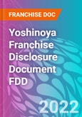 Yoshinoya Franchise Disclosure Document FDD- Product Image