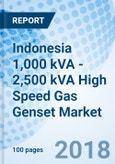 Indonesia 1,000 kVA - 2,500 kVA High Speed Gas Genset Market (2018-2024): Market Forecast By Types (Standby Power and Continuous/Prime Power), By KVA Rating, By Applications, By Regions & Competitive Landscape- Product Image