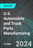 U.S. Automobile (Car) and Truck Parts (Air Bags, Air-Conditioners, Mufflers & Radiators) Manufacturing: Analytics, Extensive Financial Benchmarks, Metrics and Revenue Forecasts to 2030- Product Image