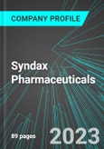 Syndax Pharmaceuticals (SNDX:NAS): Analytics, Extensive Financial Metrics, and Benchmarks Against Averages and Top Companies Within its Industry- Product Image