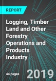 Logging, Timber Land and Other Forestry Operations and Products Industry (U.S.): Analytics, Extensive Financial Benchmarks, Metrics and Revenue Forecasts to 2026, NAIC 113000- Product Image