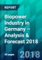 Biopower Industry in Germany – Analysis & Forecast 2018 - Product Thumbnail Image