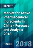 Market for Active Pharmaceutical Ingredients in China - Forecast and Analysis 2018- Product Image