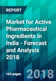 Market for Active Pharmaceutical Ingredients in India - Forecast and Analysis 2018- Product Image