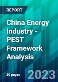 China Energy Industry - PEST Framework Analysis- Product Image