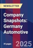 Company Snapshots: Germany Automotive- Product Image