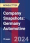 Company Snapshots: Germany Automotive - Product Thumbnail Image