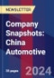 Company Snapshots: China Automotive - Product Thumbnail Image
