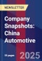 Company Snapshots: China Automotive - Product Image