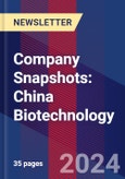 Company Snapshots: China Biotechnology- Product Image