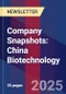 Company Snapshots: China Biotechnology - Product Image