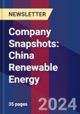 Company Snapshots: China Renewable Energy- Product Image