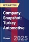 Company Snapshot: Turkey Automotive - Product Image