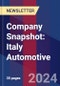 Company Snapshot: Italy Automotive - Product Image
