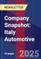 Company Snapshot: Italy Automotive - Product Thumbnail Image