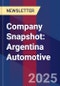 Company Snapshot: Argentina Automotive - Product Thumbnail Image