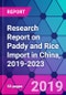 Research Report on Paddy and Rice Import in China, 2019-2023 - Product Thumbnail Image