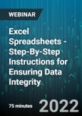 Excel Spreadsheets - Step-By-Step Instructions for Ensuring Data Integrity - Webinar (Recorded)- Product Image